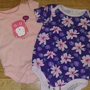 Cat and Jack floral and circo owl onsie